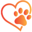 Bare Dog Nutrition - orange heart and paw