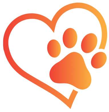 Bare Dog Nutrition - orange heart and paw